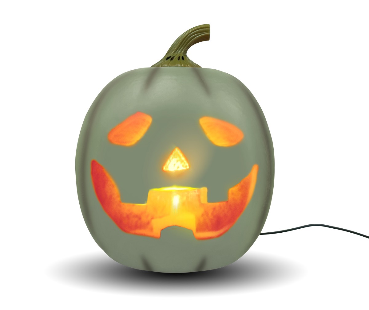 ANIMAT3D Jabberin' Jack Motion Sensor 12 Inch XL Talking Animated White Pumpkin with Built in Video Projector, Speaker and Motion Sensor Includes 80 Minutes of Content