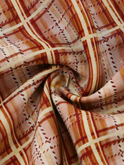 [Pre-Sale] Light Brown 1960s Ruffle Plaid Lemon Pencil Dress