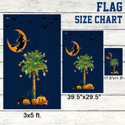 Halloween Witchcraft Pumpkins Palm Tree South Carolina Flag 3-Day Shipping