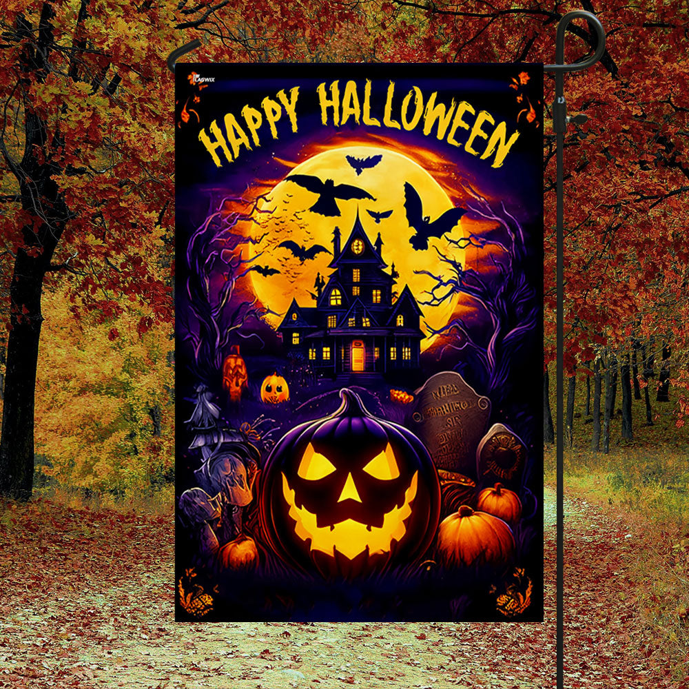 Happy Halloween Pumpkin Flag