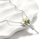 Flower Bouquet Pendant Necklace Gift