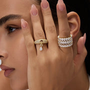 Pear Pave Ring