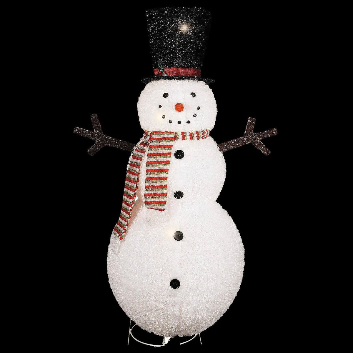 Light-Up Lantern Snowman with Top Hat Christmas Outdoor Yard Decoration