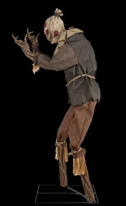 7" Light-Up Grim Stalker Scarecrow Halloween Animatronic Decoration