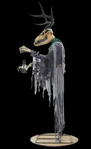 Skeleton Forest Creature with Horns Halloween Animatronic Decoration