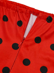 Red 1950s Ladybug Halloween Costume Dress Set