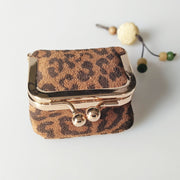 Leopard Mini Kiss Lock Case Jewelry Travel Carry