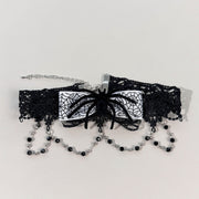 Halloween Spider Web Bow Lace Choker