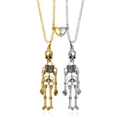 Magnetic Skeleton Couple Halloween Necklaces