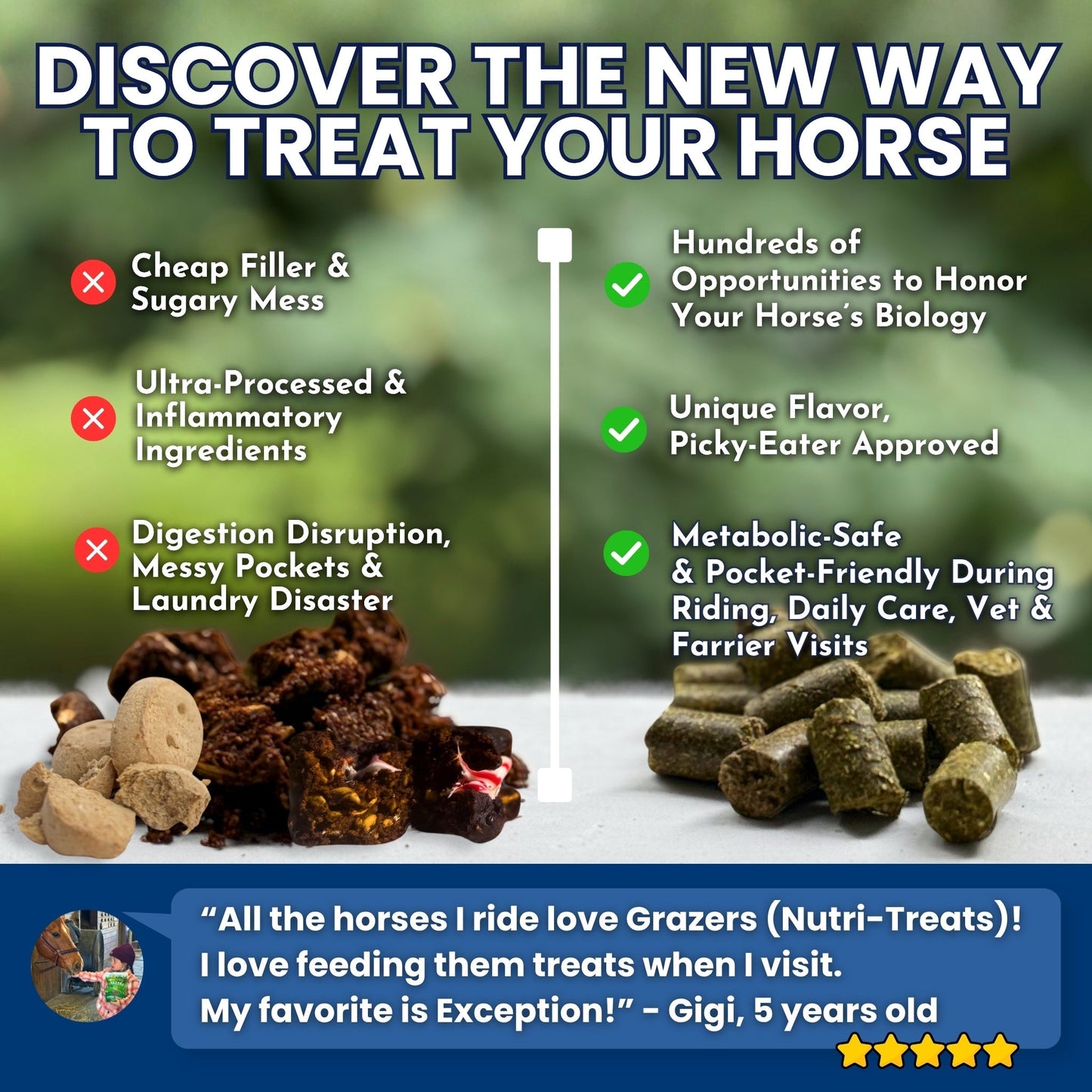 Grazers Nutri-Treats - Forage-Based, Healthy Horse Treats