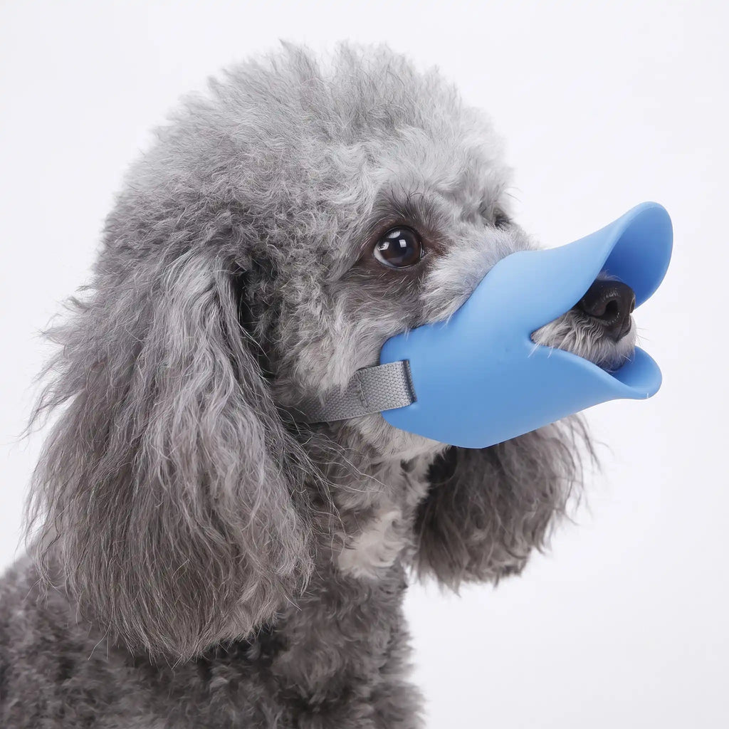 Silicone Duck Muzzle for Dogs - Anti-Bite & Bark Control