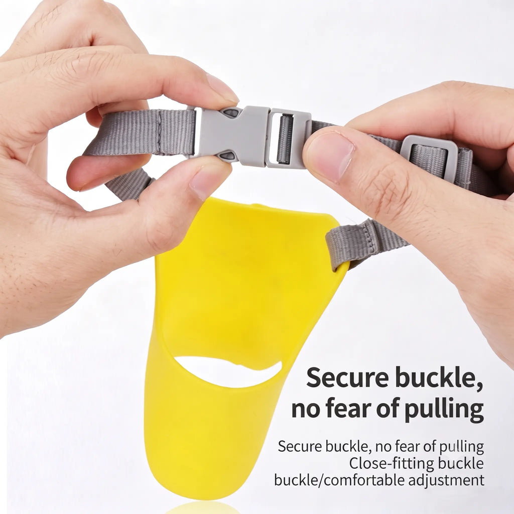 Silicone Duck Muzzle for Dogs - Anti-Bite & Bark Control
