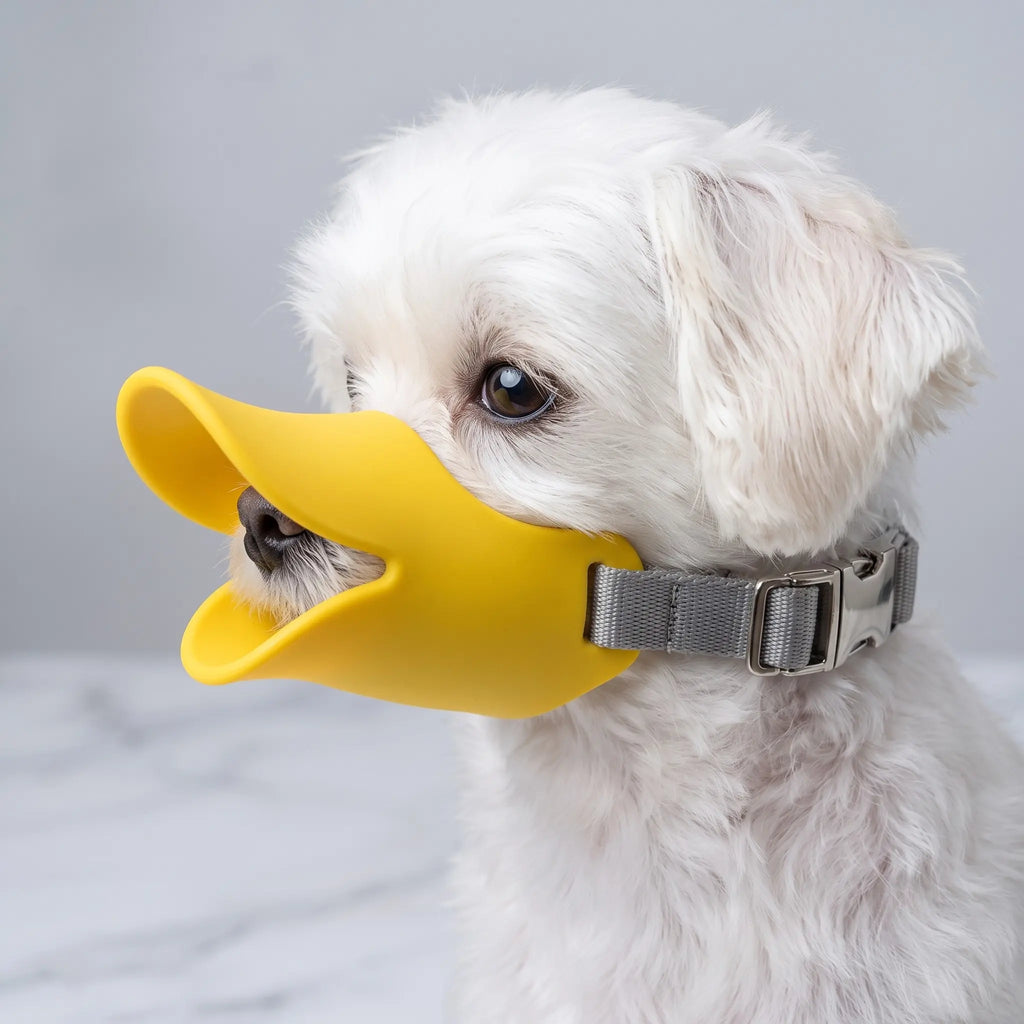 Silicone Duck Muzzle for Dogs - Anti-Bite & Bark Control