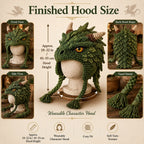 🐉✨ Fantasy Hood Hat DIY Crochet Kit | Premium Soft Yarn Materials with Step-by-Step Guide DIY Handmade Wearable Character Hood 🧶🎭