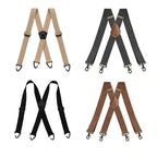 📏 Adjustable Work Suspenders | Classic X-Back Support