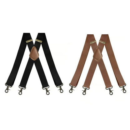 📏 Adjustable Work Suspenders | Classic X-Back Support