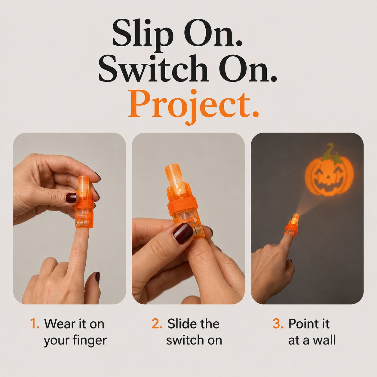 🎃36PCS Halloween Finger Projector Lights – Mini Pattern Projector