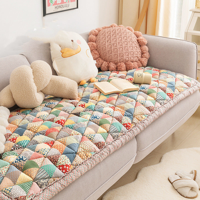 Retro Cotton Protective Couch Cover