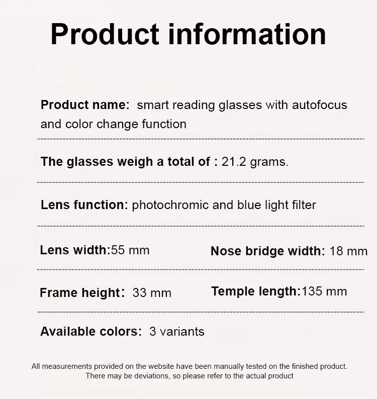 🔥Buy 1 Get 1 Free (2 pairs) – 【Co-Created by Designers】Gypsophila Smart Zoom and Color-Changing Reading Glasses