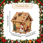 🧩Beginner-Friendly Diamond Painting Assembly-🔥3D Wooden House Rhinestone Diamond Art DIY Kit - Christmas Collection