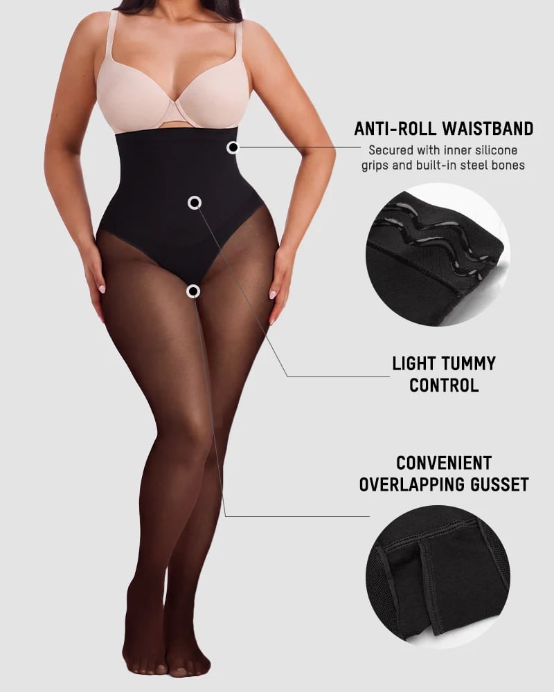 🔥Last Day 50% OFF - High-Waisted Floral Lace Shaping Tights