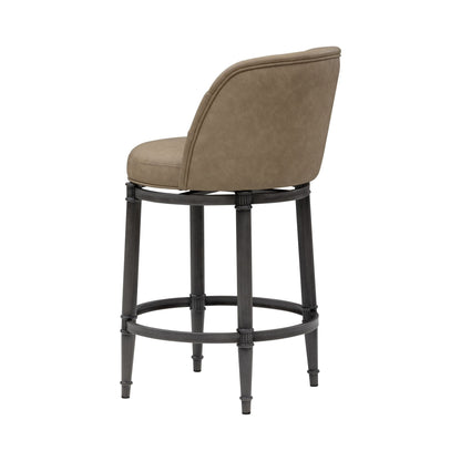 Eunice - Faux Leather Upholstered Swivel Counter Height Barstool