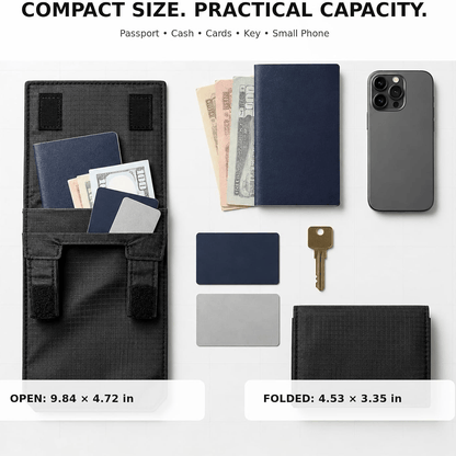 🔥LAST DAY SALE 49% OFF-3-in-1 Hidden Pocket. Slim Anti-Theft Travel Wallet Under Clothes