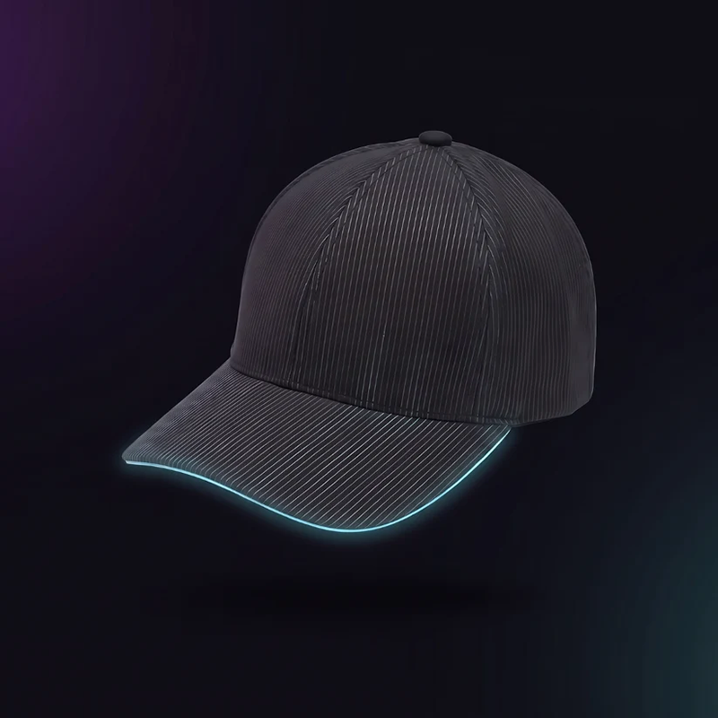 Light-up baseball cap