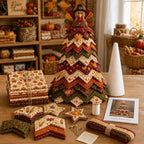 🔥LAST DAY 50% OFF - 🎄American Christmas Tree Quilt Kit – Easy Layered Fabric Holiday Décor for Quilting Lovers