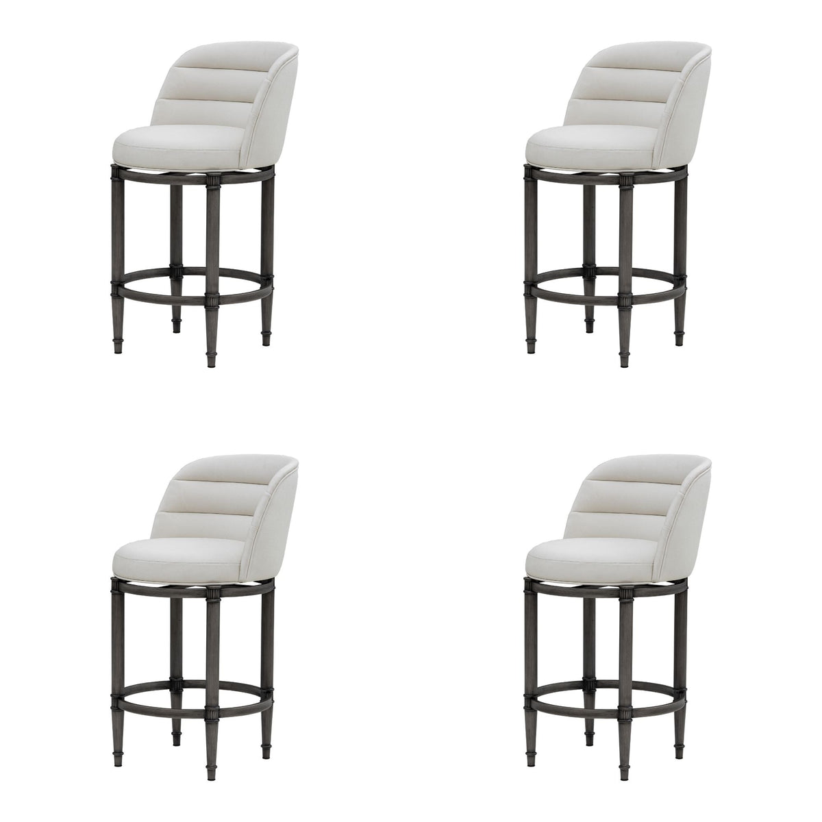Eunice - Faux Leather Upholstered Swivel Counter Height Barstool