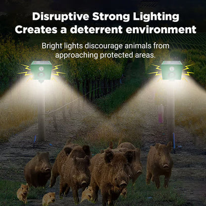 Beast Repellent Solar Warning Lights with Loud Volume