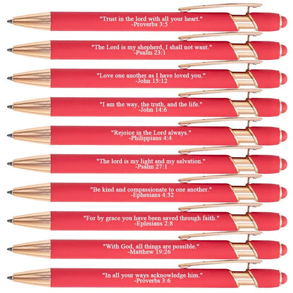 Bible Verse Ballpoint Pen Set (10PCS)