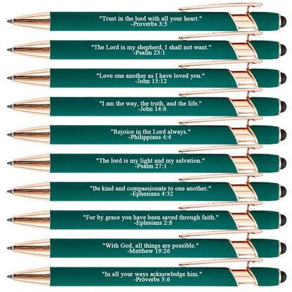 Bible Verse Ballpoint Pen Set (10PCS)