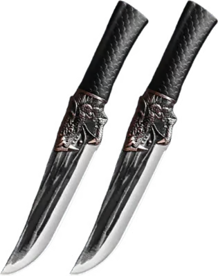 🔪Bone-cutting knife with dragon decoration and scabbard🍽️