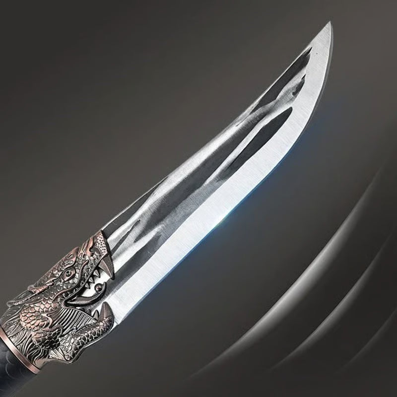 🔪Bone-cutting knife with dragon decoration and scabbard🍽️