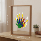 DIY Wooden Handprint Photo Frame Kit – Family Keepsake Set with Paints