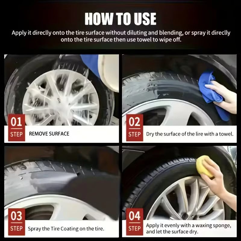 🚗 BUY 2 GET 1 FREE! ✨ Car Tire & Plastic Trim Renewal Paste – Restores Shine, Prevents Cracking & Easy Application 🛞