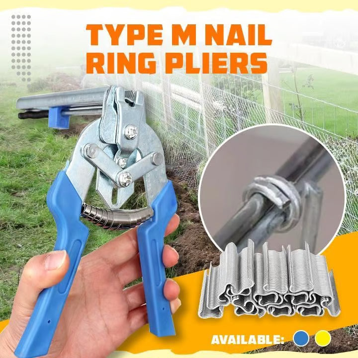 Type M Hog Ring Pliers & Clips Set