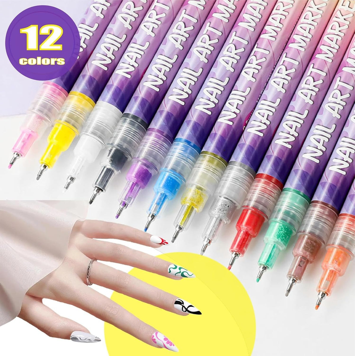 🔥Last Day 50%OFF🎨12 Colors Nail Art Pens Set