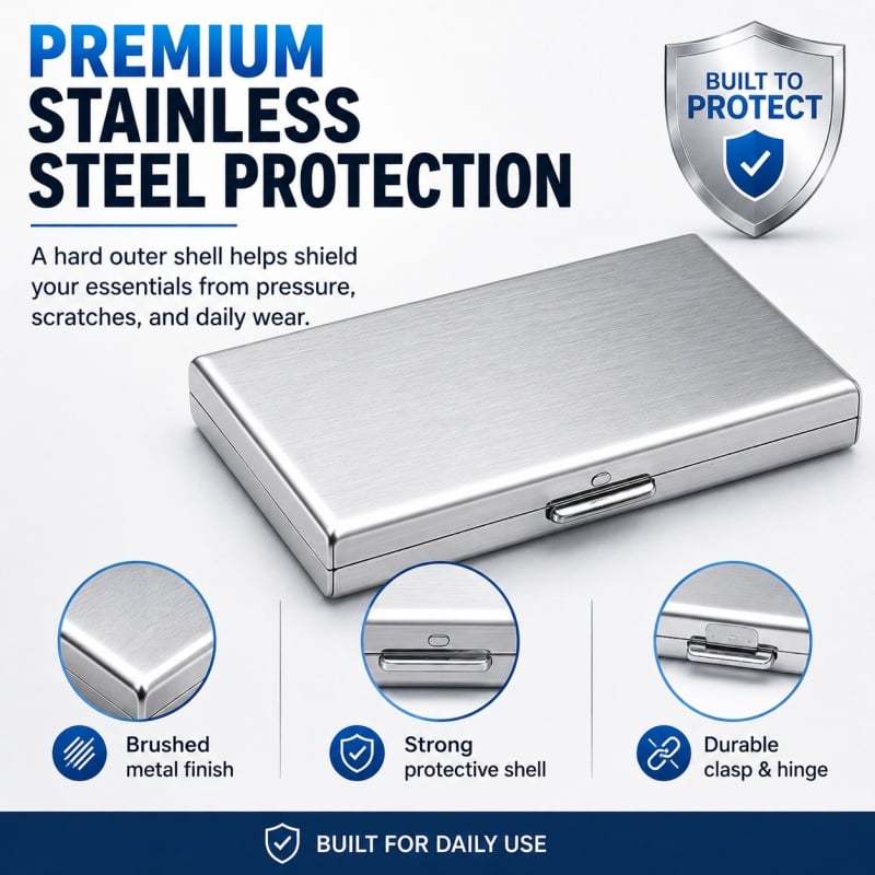 🔥LAST DAY SALE 49% OFF-💳RFID Blocking Metal Card Holder