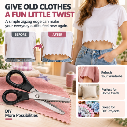 ✂️ Zigzag Fabric Pinking Shears – Cleaner Edges for Sewing. Crafts & DIY