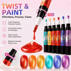 💅 6PCS One-Step Gel Nail Art Pen Set – Salon Beauty at Home