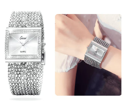 🎄🎁Christmas Special Offer: 50% OFF💥Ladies Rhinestone Quartz Square Watch