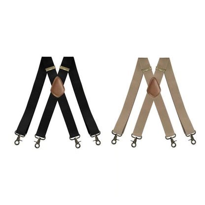 💼 Comfortable 4‑Clip Work Suspenders for Men