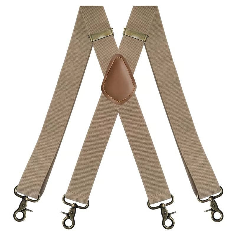 💼 Comfortable 4‑Clip Work Suspenders for Men