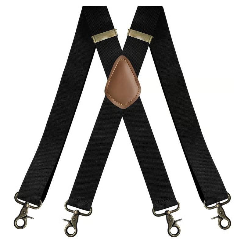 💼 Comfortable 4‑Clip Work Suspenders for Men