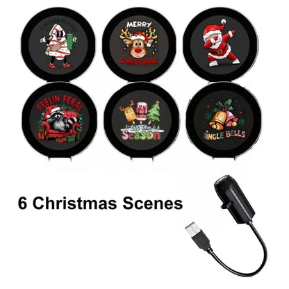 🔥Last Day 50% OFF-Plug-&-Play HD Christmas Projector – 6 or 10 Festive Scenes