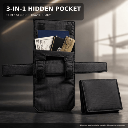 🔥LAST DAY SALE 49% OFF-3-in-1 Hidden Pocket. Slim Anti-Theft Travel Wallet Under Clothes