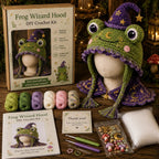 🐉✨ Fantasy Hood Hat DIY Crochet Kit | Premium Soft Yarn Materials with Step-by-Step Guide DIY Handmade Wearable Character Hood 🧶🎭