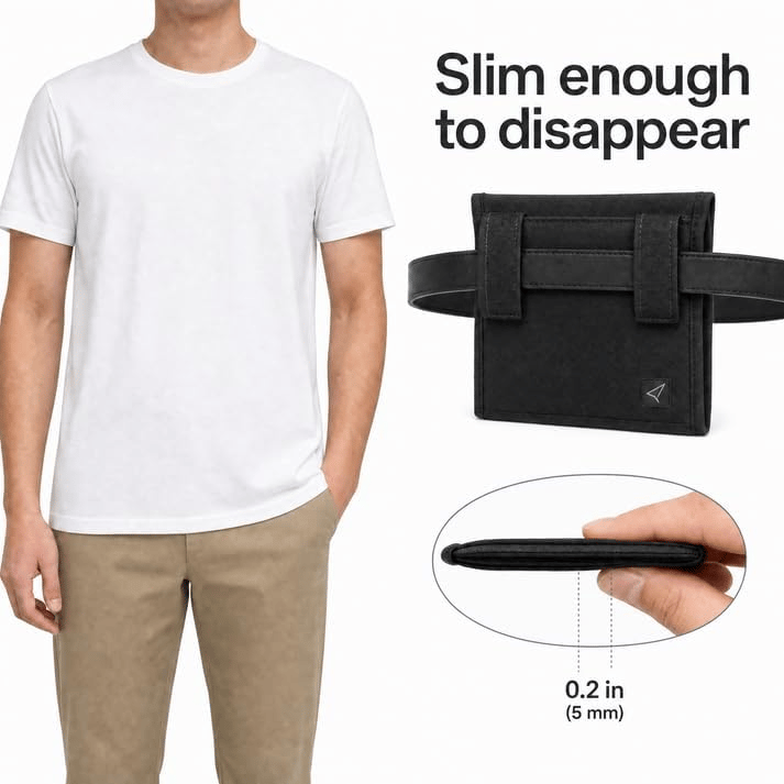 🔥LAST DAY SALE 49% OFF-3-in-1 Hidden Pocket. Slim Anti-Theft Travel Wallet Under Clothes